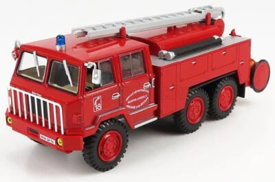 MODELLINO CAMION STATICO BERLIET FF 6X6 TANKER TRUCK FRANCE 1971 ROSSO 1/43 - Immagine 1 di 3