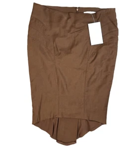 NUOVO! Gonna vintage Marciano marrone asimmetrica taglia 4 - Foto 1 di 6