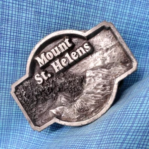 Mount St Helens Mai 1980 Eruption Gürtelschnalle Harry Truman Vintage Siskiyou .NOX978 - Bild 1 von 11