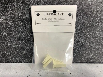 1/48 UltraCast - 48120 Focke-Wulf 190D Exhausts for Tamiya Kit - Ships from USA - Image 1 of 4