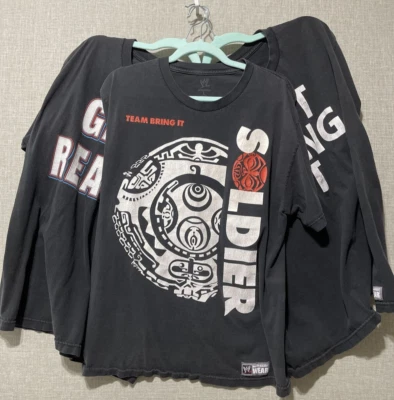 WWE The Rock Shirts Mens Large Black Graphic Print Tees Lot of 3 - Image 1 of 4