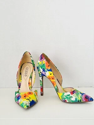 Zapatos de tacón GUESS para mujer talla 7 tacón alto florales multicolor coloridos  Foto 1 de 4
