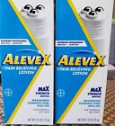 Alevex Pain Relieving Lotion Max Strength Menthol Massaging Roll On Lot 2Aleve X