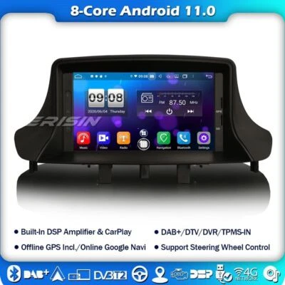 8-Kern Android 12 Autoradio Navi für Renault Megane Ⅲ Fluence CarPlay 4G DSP GPS - Bild 1 von 4