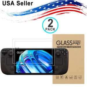 2PK Steam Deck 7" 2021 2022 Tempered Glass Screen Protector - Picture 1 of 1