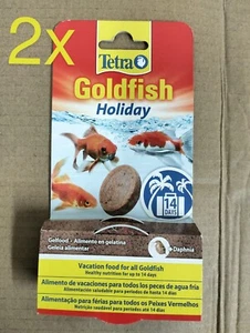 2x TETRA HOLIDAY FOOD BLOCK WEEKEND VACATION STICKS FISH GOLDFISH TROPICAL POND - Picture 1 of 3
