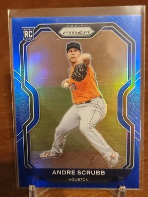 2021 Prizm Blue Prizm Tier I #54 Andre Scrubb - Houston Astros RC - Image 1 of 2