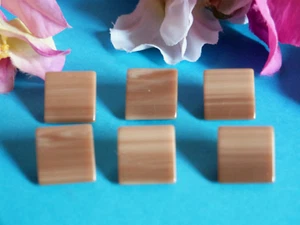286BBIS Superb Buttons 'Caramel' Brown Gradient Lot 6 Vintage Buttons - Picture 1 of 4