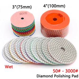 Diamant Polierpad 3""/4"" Nassschleifscheibe für Granit Marmor Steinfliesen - Bild 1 von 11