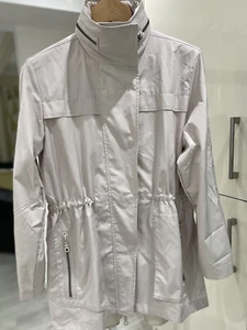 MY ANORAK Ladies Water Resistance Cream Rain Jacket With Concealed Hood Large - Picture 1 of 11