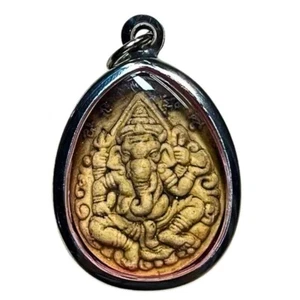 Amulett Lord Ganesha Anhänger Ganesha Elefant Gott Charm Hindu Indianerschmuck Thai - Bild 1 von 6