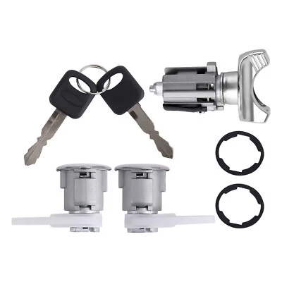 Kit de cilindro de bloqueo de encendido con llave de cerradura de puerta F3UZ1522050D para Ford 150 250 350 + 2 llaves Foto 1 de 4