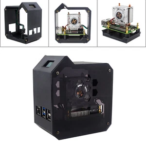 Raspberry Pi 5th Vertical Tower Fan Set 0.96 inch OLED Screen Radiator Shell S3T - Picture 1 of 23