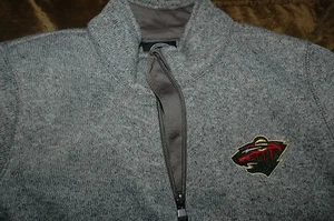 Giacca in pile Minnesota Wild! YOUTH XL (18) uomo piccolo NUOVO con etichette NHL grigio - Foto 1 di 5