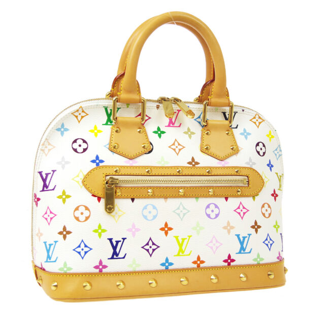 Louis Vuitton Alma GM Beige/Black in Cowhide Leather with Gold-tone - US