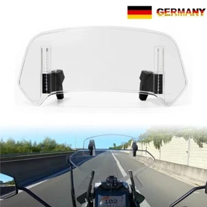 Klar Einstellbar Motorrad Windschutzscheibe Clip On Windschild Universal Spoiler - Bild 1 von 11