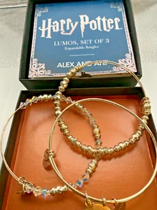 Alex and Ani Harry Potter LUMOS, Set of 3 Expandable Bangles - Picture 1 of 7
