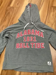 Victoria Secret Pink Gray Hooded Sweatshirt Hoodie Alabama Roll Tide 1831 Small - Picture 1 of 10