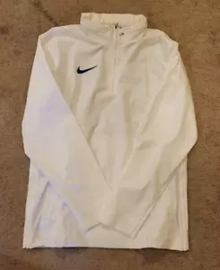 Nike Long Sleeve White Blue 1/4 Zip Coach Jacket DV6754-103 Men's Size M NWT - Picture 1 of 4