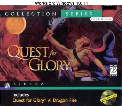 Quest for Glory Collection 1-5 PC Game Sierra Windows 10 11 - Image 1 of 4