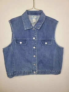 Vintage Pendleton Knockabouts Womens Large Blue Denim Vest L101 - Picture 1 of 6