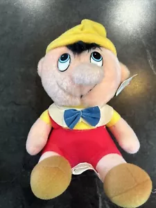 Vintage Walt Disneys Animationsfilm klassischer Pinocchio Plüschpuppe Spielzeug 7 Zoll mit Etikett - Bild 1 von 8