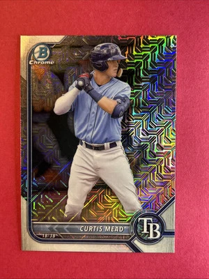2022 Bowman Chrome - Prospects Mojo Refractor #BCP-223 Curtis Mead  - Image 1 of 2