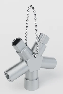 ABSINA Schaltschrankschlüssel mit 4 Profile für Absperrsysteme - Bild 1 von 4