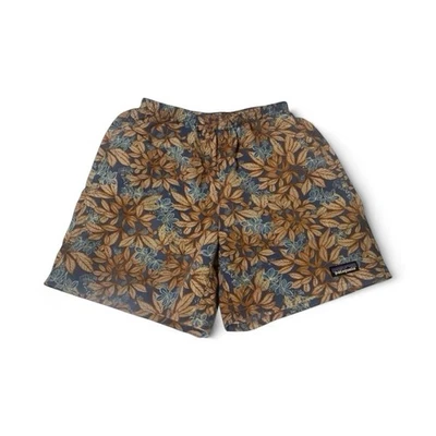 Costume da bagno Patagonia ragazzo XS Baggies floreale foderato nylon pantaloncini coulisse vita - Immagine 1 di 4