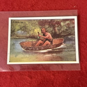 Tarjeta de tabaco 1929 Sarony "Envíos de todas las edades" The Coracle #2 en muy buen estado-excelente - Imagen 1 de 3