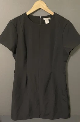 H&M Women’s Short Sleeve Black Knee Length Dress, Size M - Image 1 of 3