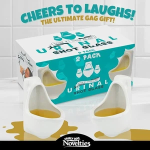 2 vasos de chupito urinario regalos divertidos para adultos: regalo elefante blanco - Imagen 1 de 3