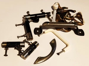 Lot Of Antique Furniture Pulls Handles Knob and Brass Coat Hooks - Picture 1 of 5