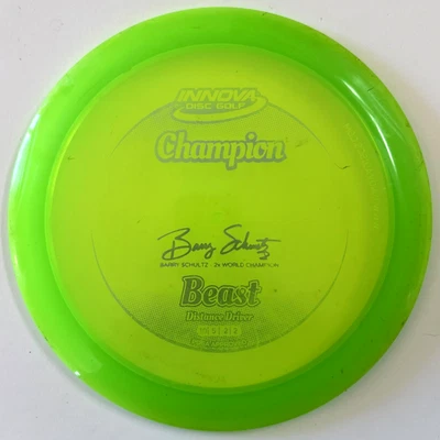 Innova Champion Beast Distance Driver Dayglow Green 2x Barry Schultz 176g Used - Image 1 of 3