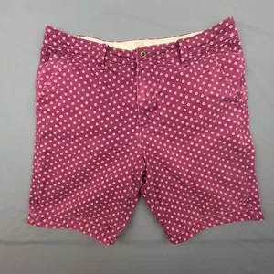Hollister Shorts Men 31 Purple White Polka Dot Cotton Classic Fit Summer Casual - Picture 1 of 5
