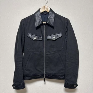 Gucci Black Leather Jacket 44 - Picture 1 of 8