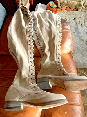 Botas con cordones Free People muy altas de gamuza - talla 38 Foto 1 de 4