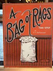 ‘11 11x14 Boston Ragtime Sheet Music A BAG OF RAGS by MAC KANLASS - Picture 1 of 2