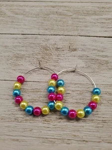 Pendientes Pansexuales Pendientes de Aro Pansexuales Pendientes Pansexuales Cuentas Orgullo LGBTQ - Imagen 1 de 1