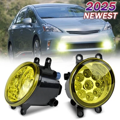 Par de luces antiniebla delanteras de repuesto para parachoques amarillo Toyota Prius 2010-2012 Foto 1 de 4