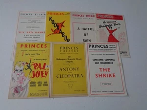 7 x THEATRE PROGRAMMES - PRINCES THEATRE, LONDON - 1950's - Picture 1 of 1