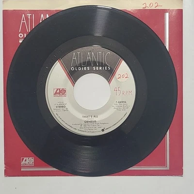 Genesis ~ That's All/ Taking It All Too Hard ~ Atlantic 45 RPM Record - Image 1 of 4