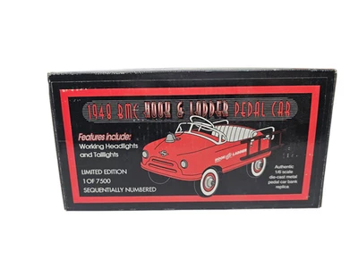 1996 Crown Premium LTD 1:6 Diecast 1948 BMC Hook and Ladder Fire Truck Pedal Car - Image 1 of 4