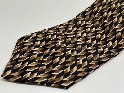 Bruno Piattelli 棕色手工制作 100% 真丝男式领带美国制造 — 第 1/4 张图片