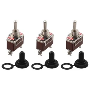 Heavy Duty Waterproof Toggle Switches SPDT (On) Off (On) 20A 125VAC Pack of 3 - Picture 1 of 24