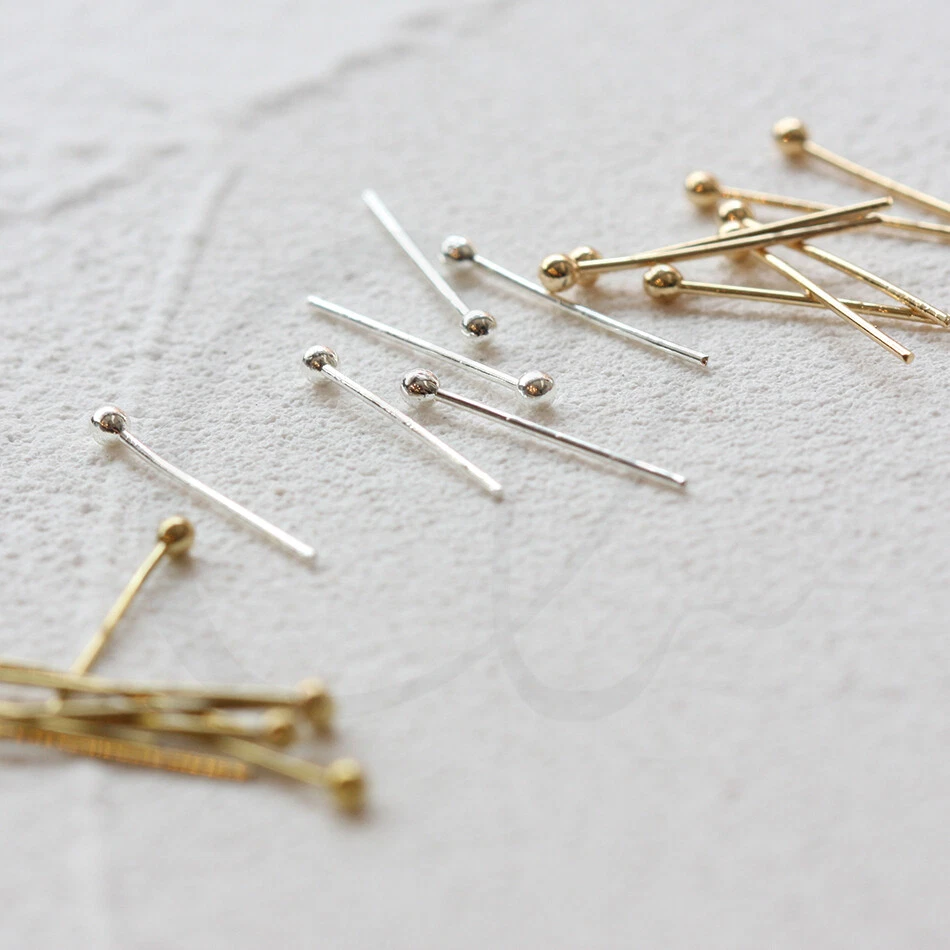 Pasador de bola de latón macizo 100 piezas-16x0,6 mm (4536C) Foto 1 de 1