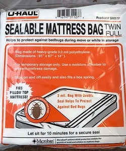 NEW PROTECTIVE Twin / Full Size SEALABLE Mattress Bag Fits Pillow Top As Well  - Picture 1 of 1