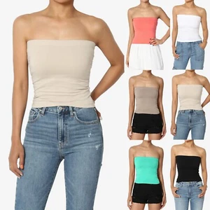 Reggiseno donna a mensola incorporato antiscivolo cotone ritagliato tubino con increspature laterali - Foto 1 di 44