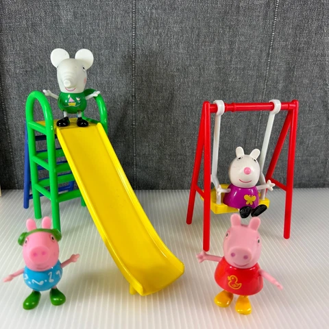 Peppa Pig Suzy Sheep George Edmond Elephant Figure Lot Slide And Swing Jazwares Cover