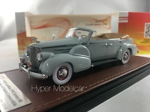 GLM 1/43 CADILLAC V16 SERIES 90 FLEETWOOD SEDAN CONV. OPEN 1938 GREY GLM124503 - Picture 1 of 3